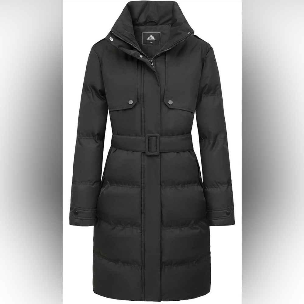 MOERDENG Waterproof Winter Coat Warm Puffer Jacket Thickened Down Parka Coat